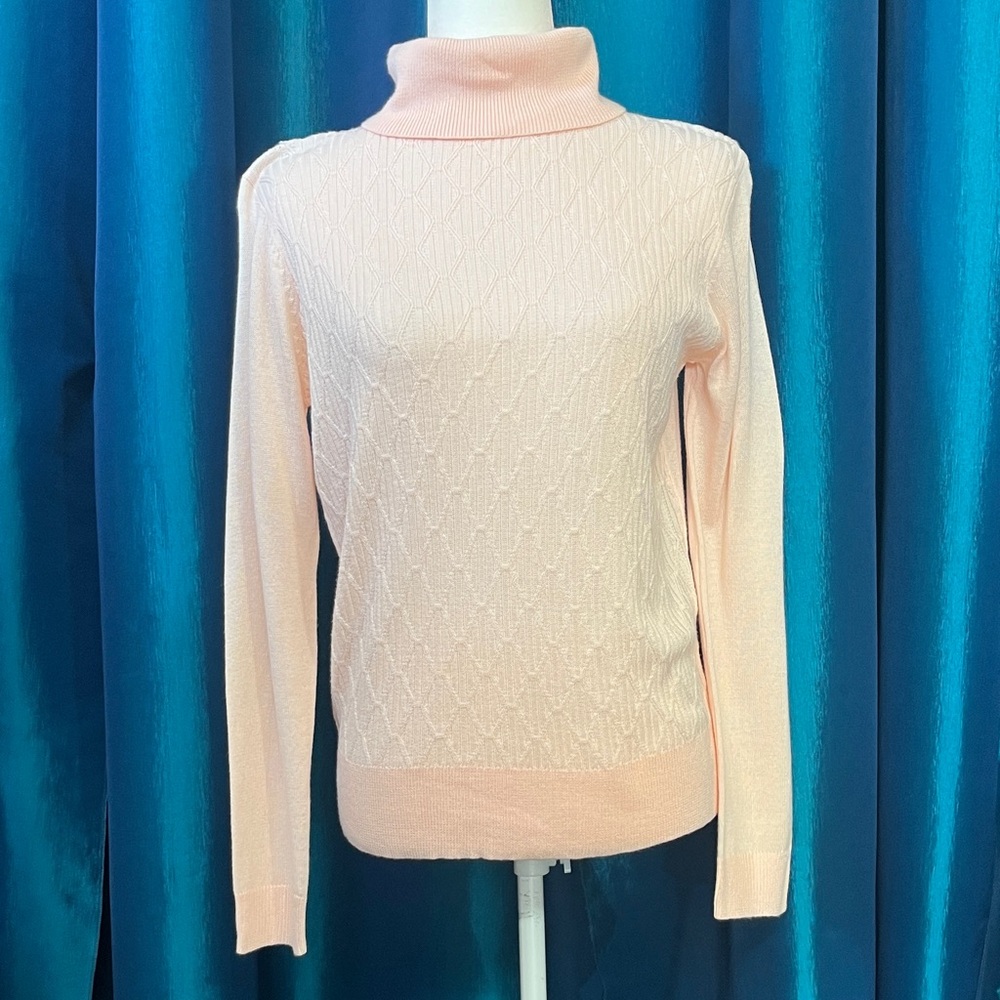 Rayón Chic Peach Turtleneck Sweater